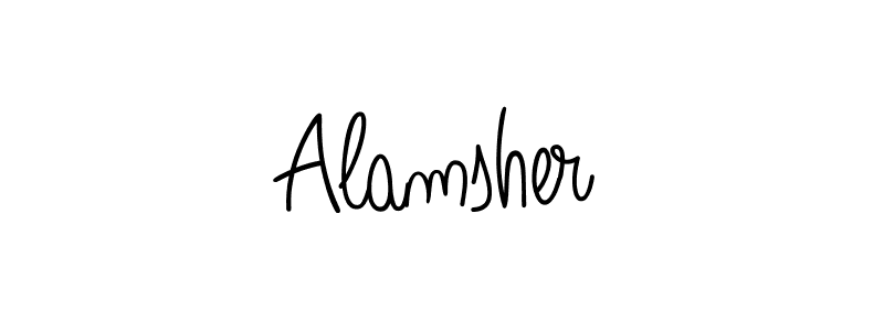 Alamsher stylish signature style. Best Handwritten Sign (Angelique-Rose-font-FFP) for my name. Handwritten Signature Collection Ideas for my name Alamsher. Alamsher signature style 5 images and pictures png