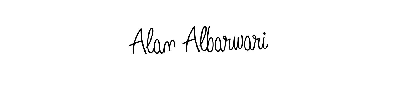 Alan Albarwari stylish signature style. Best Handwritten Sign (Angelique-Rose-font-FFP) for my name. Handwritten Signature Collection Ideas for my name Alan Albarwari. Alan Albarwari signature style 5 images and pictures png