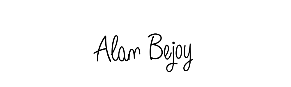 Use a signature maker to create a handwritten signature online. With this signature software, you can design (Angelique-Rose-font-FFP) your own signature for name Alan Bejoy. Alan Bejoy signature style 5 images and pictures png