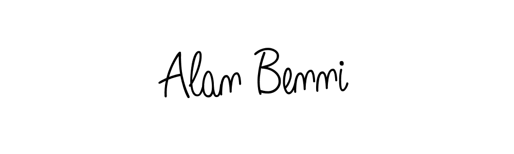 Use a signature maker to create a handwritten signature online. With this signature software, you can design (Angelique-Rose-font-FFP) your own signature for name Alan Benni. Alan Benni signature style 5 images and pictures png