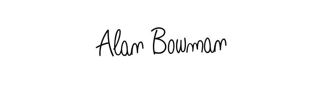 Make a beautiful signature design for name Alan Bowman. With this signature (Angelique-Rose-font-FFP) style, you can create a handwritten signature for free. Alan Bowman signature style 5 images and pictures png