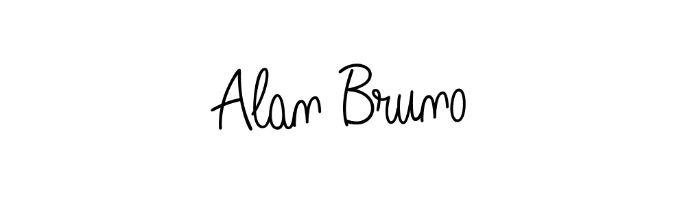 You should practise on your own different ways (Angelique-Rose-font-FFP) to write your name (Alan Bruno) in signature. don't let someone else do it for you. Alan Bruno signature style 5 images and pictures png