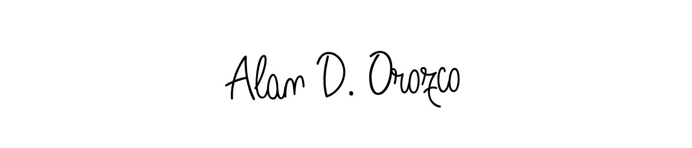 How to make Alan D. Orozco name signature. Use Angelique-Rose-font-FFP style for creating short signs online. This is the latest handwritten sign. Alan D. Orozco signature style 5 images and pictures png