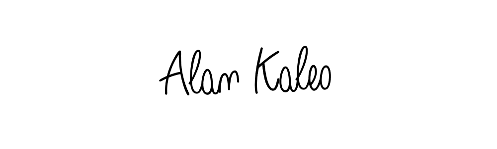 Use a signature maker to create a handwritten signature online. With this signature software, you can design (Angelique-Rose-font-FFP) your own signature for name Alan Kaleo. Alan Kaleo signature style 5 images and pictures png