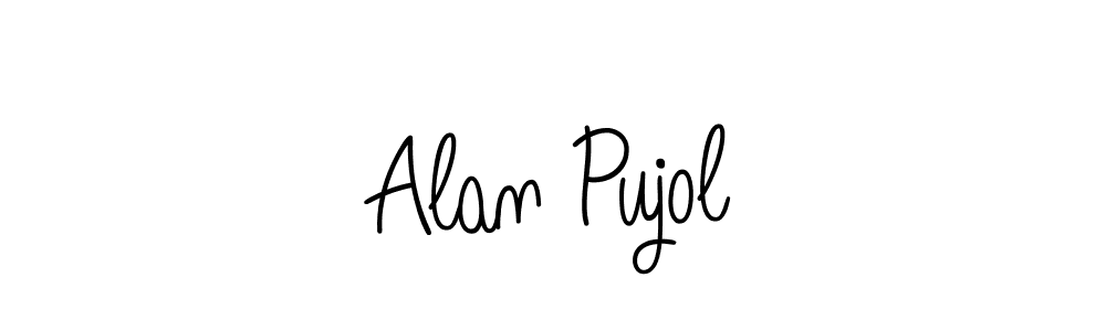 Design your own signature with our free online signature maker. With this signature software, you can create a handwritten (Angelique-Rose-font-FFP) signature for name Alan Pujol. Alan Pujol signature style 5 images and pictures png