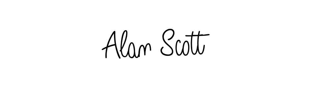 You should practise on your own different ways (Angelique-Rose-font-FFP) to write your name (Alan Scott) in signature. don't let someone else do it for you. Alan Scott signature style 5 images and pictures png