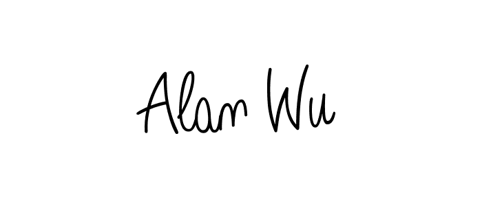 Use a signature maker to create a handwritten signature online. With this signature software, you can design (Angelique-Rose-font-FFP) your own signature for name Alan Wu. Alan Wu signature style 5 images and pictures png