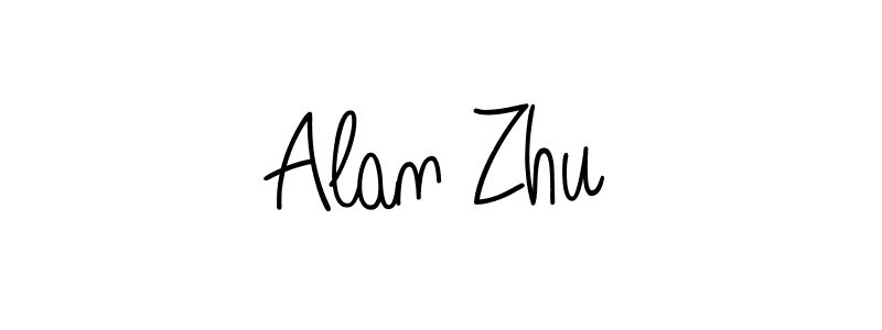 Use a signature maker to create a handwritten signature online. With this signature software, you can design (Angelique-Rose-font-FFP) your own signature for name Alan Zhu. Alan Zhu signature style 5 images and pictures png