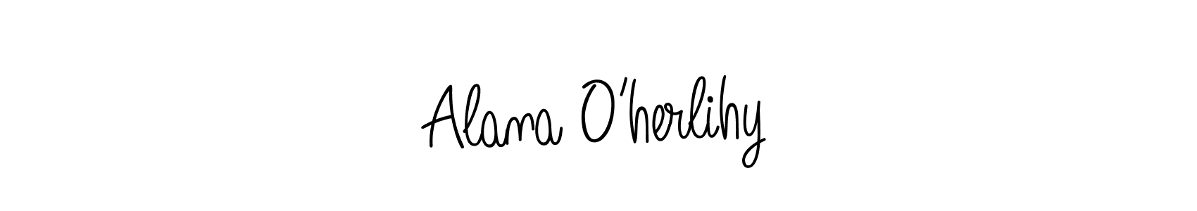 The best way (Angelique-Rose-font-FFP) to make a short signature is to pick only two or three words in your name. The name Alana O’herlihy include a total of six letters. For converting this name. Alana O’herlihy signature style 5 images and pictures png