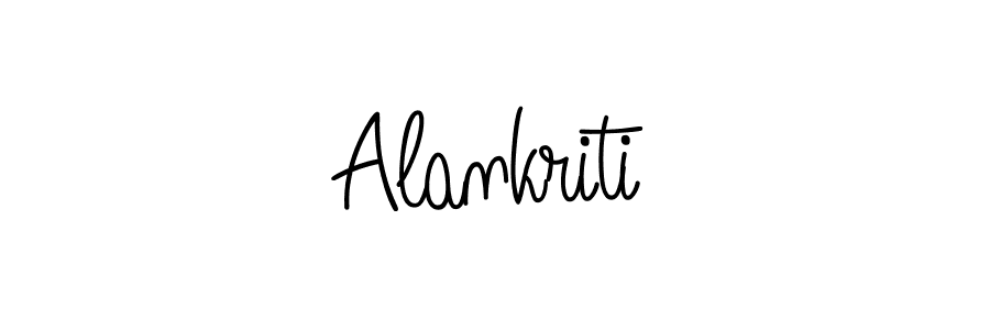 Design your own signature with our free online signature maker. With this signature software, you can create a handwritten (Angelique-Rose-font-FFP) signature for name Alankriti. Alankriti signature style 5 images and pictures png