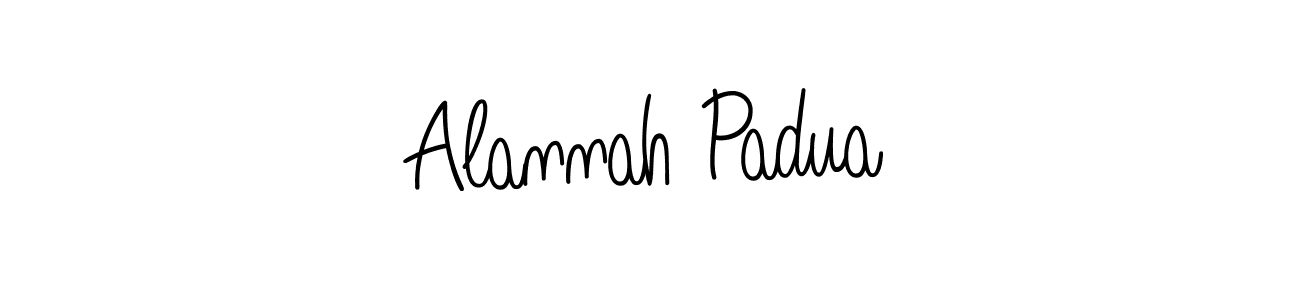 Design your own signature with our free online signature maker. With this signature software, you can create a handwritten (Angelique-Rose-font-FFP) signature for name Alannah Padua. Alannah Padua signature style 5 images and pictures png