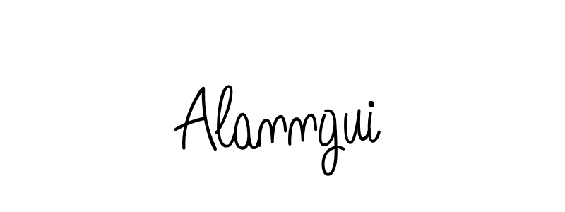 Use a signature maker to create a handwritten signature online. With this signature software, you can design (Angelique-Rose-font-FFP) your own signature for name Alanngui. Alanngui signature style 5 images and pictures png