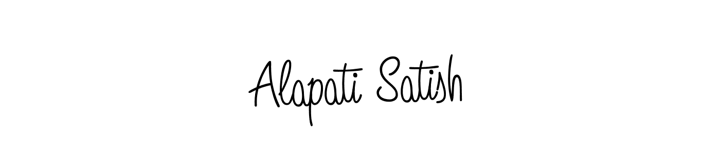 This is the best signature style for the Alapati Satish name. Also you like these signature font (Angelique-Rose-font-FFP). Mix name signature. Alapati Satish signature style 5 images and pictures png