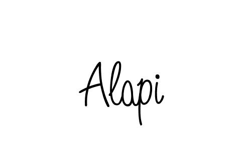 Use a signature maker to create a handwritten signature online. With this signature software, you can design (Angelique-Rose-font-FFP) your own signature for name Alapi. Alapi signature style 5 images and pictures png