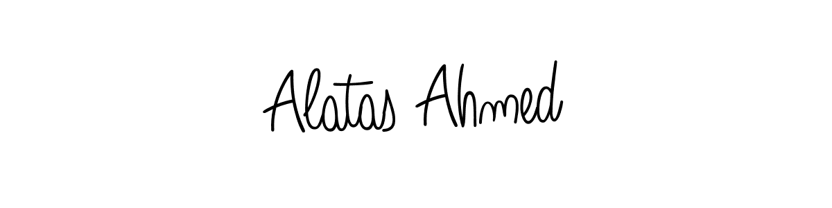 The best way (Angelique-Rose-font-FFP) to make a short signature is to pick only two or three words in your name. The name Alatas Ahmed include a total of six letters. For converting this name. Alatas Ahmed signature style 5 images and pictures png