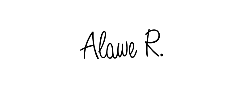 It looks lik you need a new signature style for name Alawe R.. Design unique handwritten (Angelique-Rose-font-FFP) signature with our free signature maker in just a few clicks. Alawe R. signature style 5 images and pictures png