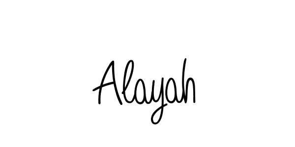 Use a signature maker to create a handwritten signature online. With this signature software, you can design (Angelique-Rose-font-FFP) your own signature for name Alayah. Alayah signature style 5 images and pictures png