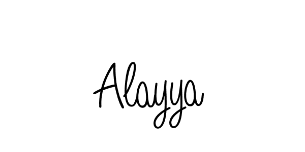 Design your own signature with our free online signature maker. With this signature software, you can create a handwritten (Angelique-Rose-font-FFP) signature for name Alayya. Alayya signature style 5 images and pictures png