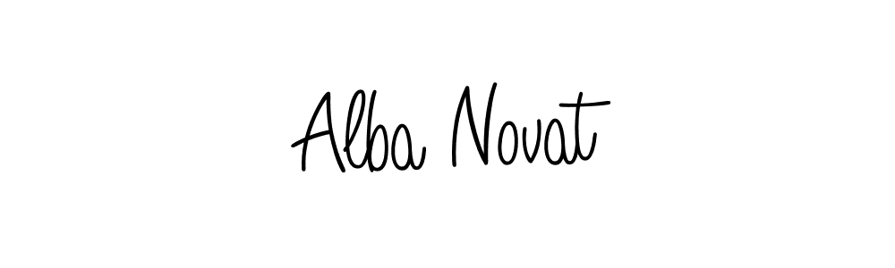 You should practise on your own different ways (Angelique-Rose-font-FFP) to write your name (Alba Novat) in signature. don't let someone else do it for you. Alba Novat signature style 5 images and pictures png