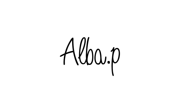 Design your own signature with our free online signature maker. With this signature software, you can create a handwritten (Angelique-Rose-font-FFP) signature for name Alba.p. Alba.p signature style 5 images and pictures png
