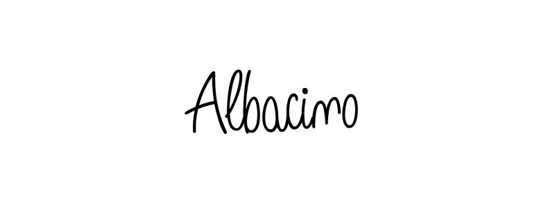 Make a beautiful signature design for name Albacino. With this signature (Angelique-Rose-font-FFP) style, you can create a handwritten signature for free. Albacino signature style 5 images and pictures png