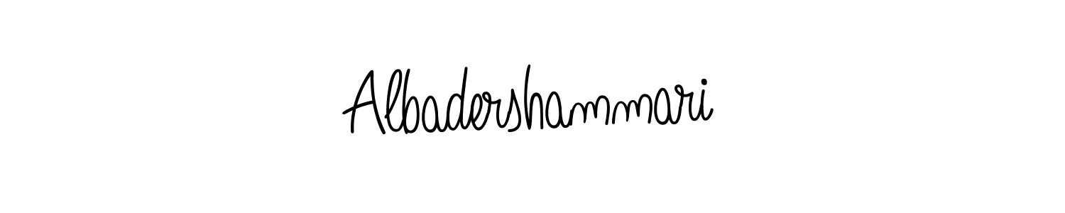 Use a signature maker to create a handwritten signature online. With this signature software, you can design (Angelique-Rose-font-FFP) your own signature for name Albadershammari. Albadershammari signature style 5 images and pictures png