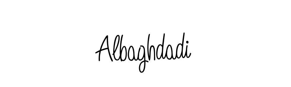 The best way (Angelique-Rose-font-FFP) to make a short signature is to pick only two or three words in your name. The name Albaghdadi include a total of six letters. For converting this name. Albaghdadi signature style 5 images and pictures png
