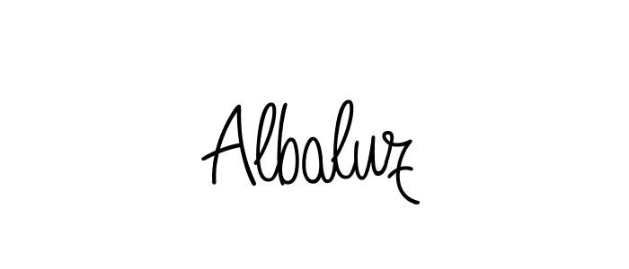 Make a beautiful signature design for name Albaluz. With this signature (Angelique-Rose-font-FFP) style, you can create a handwritten signature for free. Albaluz signature style 5 images and pictures png
