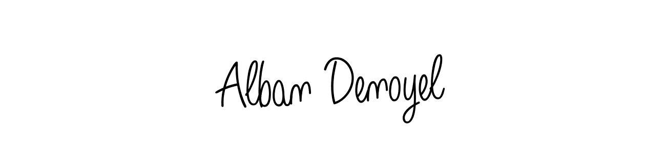 Make a beautiful signature design for name Alban Denoyel. With this signature (Angelique-Rose-font-FFP) style, you can create a handwritten signature for free. Alban Denoyel signature style 5 images and pictures png