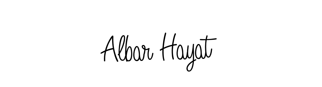 Albar Hayat stylish signature style. Best Handwritten Sign (Angelique-Rose-font-FFP) for my name. Handwritten Signature Collection Ideas for my name Albar Hayat. Albar Hayat signature style 5 images and pictures png