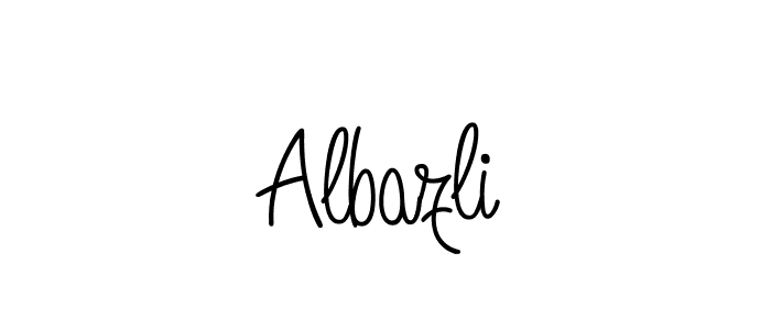 Use a signature maker to create a handwritten signature online. With this signature software, you can design (Angelique-Rose-font-FFP) your own signature for name Albazli. Albazli signature style 5 images and pictures png