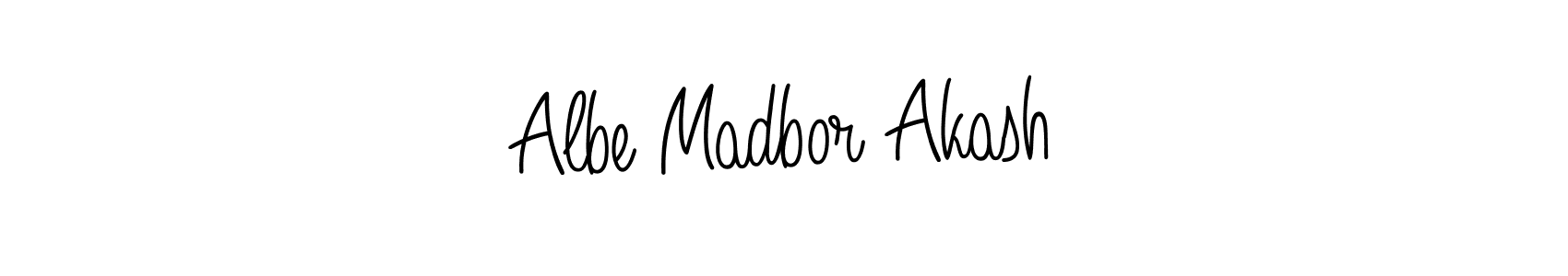 You should practise on your own different ways (Angelique-Rose-font-FFP) to write your name (Albe Madbor Akash) in signature. don't let someone else do it for you. Albe Madbor Akash signature style 5 images and pictures png