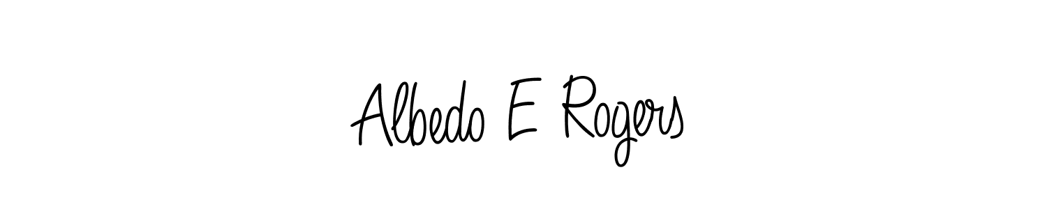 How to make Albedo E Rogers name signature. Use Angelique-Rose-font-FFP style for creating short signs online. This is the latest handwritten sign. Albedo E Rogers signature style 5 images and pictures png