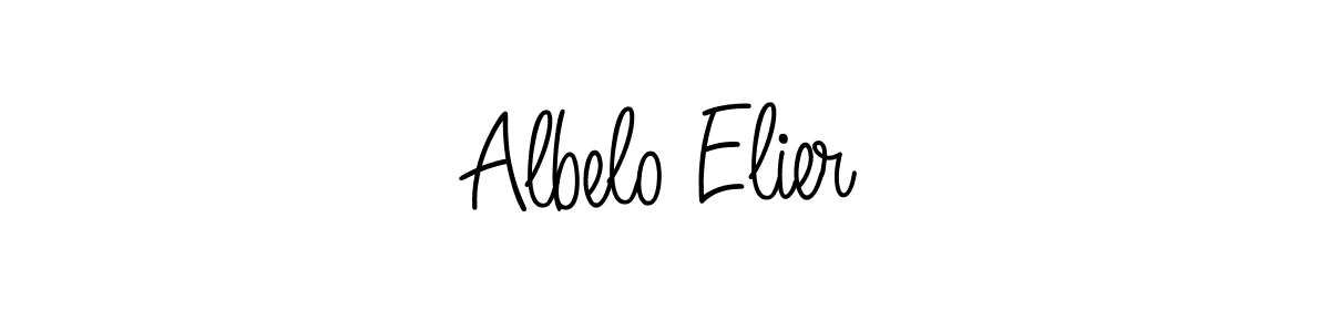 Albelo Elier stylish signature style. Best Handwritten Sign (Angelique-Rose-font-FFP) for my name. Handwritten Signature Collection Ideas for my name Albelo Elier. Albelo Elier signature style 5 images and pictures png