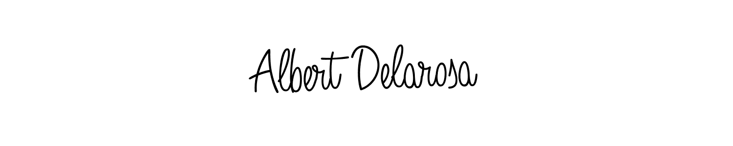 You should practise on your own different ways (Angelique-Rose-font-FFP) to write your name (Albert Delarosa) in signature. don't let someone else do it for you. Albert Delarosa signature style 5 images and pictures png