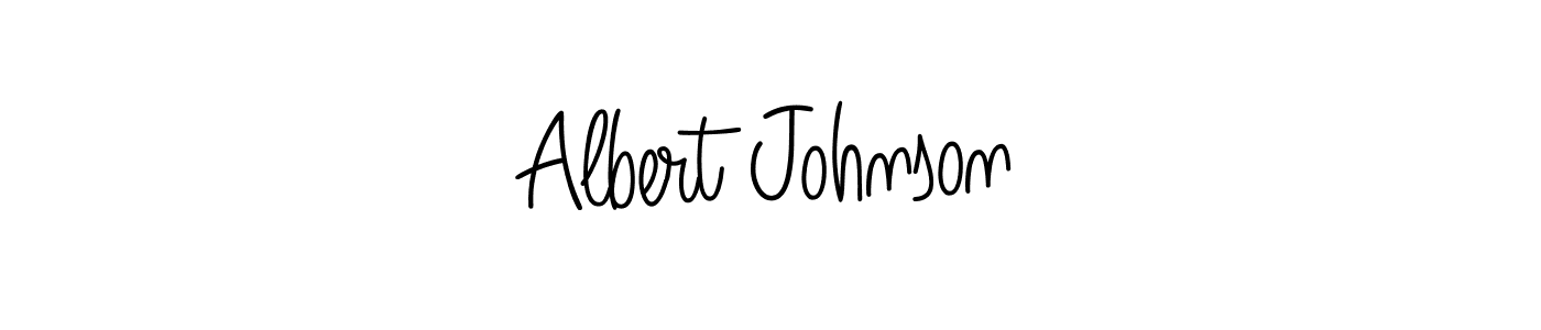 Use a signature maker to create a handwritten signature online. With this signature software, you can design (Angelique-Rose-font-FFP) your own signature for name Albert Johnson. Albert Johnson signature style 5 images and pictures png