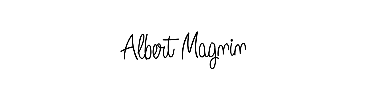 The best way (Angelique-Rose-font-FFP) to make a short signature is to pick only two or three words in your name. The name Albert Magnin include a total of six letters. For converting this name. Albert Magnin signature style 5 images and pictures png