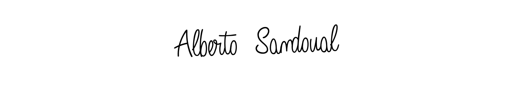 Use a signature maker to create a handwritten signature online. With this signature software, you can design (Angelique-Rose-font-FFP) your own signature for name Alberto  Sandoual. Alberto  Sandoual signature style 5 images and pictures png