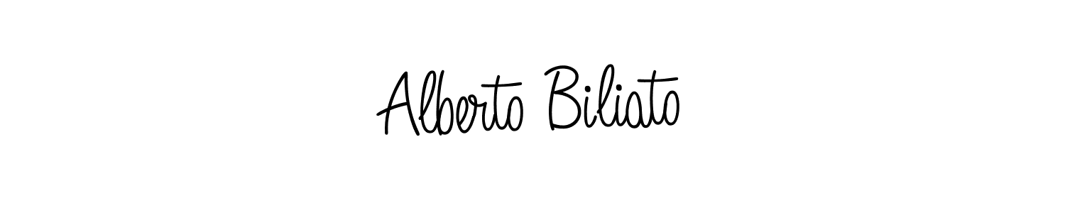 Alberto Biliato stylish signature style. Best Handwritten Sign (Angelique-Rose-font-FFP) for my name. Handwritten Signature Collection Ideas for my name Alberto Biliato. Alberto Biliato signature style 5 images and pictures png