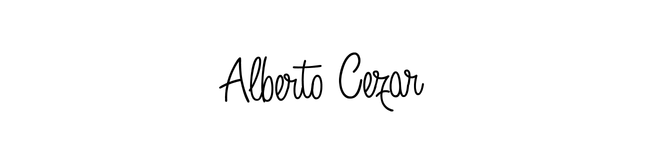 Use a signature maker to create a handwritten signature online. With this signature software, you can design (Angelique-Rose-font-FFP) your own signature for name Alberto Cezar. Alberto Cezar signature style 5 images and pictures png