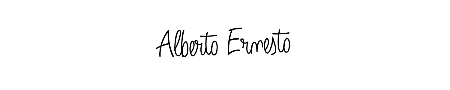 How to make Alberto Ernesto name signature. Use Angelique-Rose-font-FFP style for creating short signs online. This is the latest handwritten sign. Alberto Ernesto signature style 5 images and pictures png