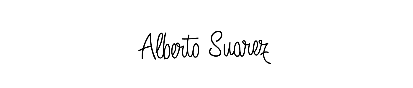 How to make Alberto Suarez name signature. Use Angelique-Rose-font-FFP style for creating short signs online. This is the latest handwritten sign. Alberto Suarez signature style 5 images and pictures png