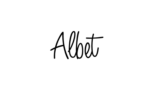 You should practise on your own different ways (Angelique-Rose-font-FFP) to write your name (Albet) in signature. don't let someone else do it for you. Albet signature style 5 images and pictures png