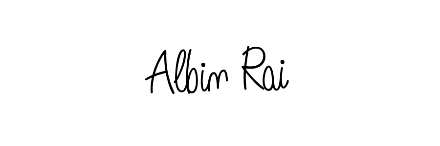 You should practise on your own different ways (Angelique-Rose-font-FFP) to write your name (Albin Rai) in signature. don't let someone else do it for you. Albin Rai signature style 5 images and pictures png