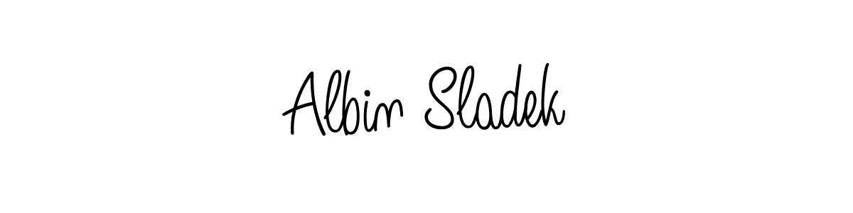 You should practise on your own different ways (Angelique-Rose-font-FFP) to write your name (Albin Sladek) in signature. don't let someone else do it for you. Albin Sladek signature style 5 images and pictures png