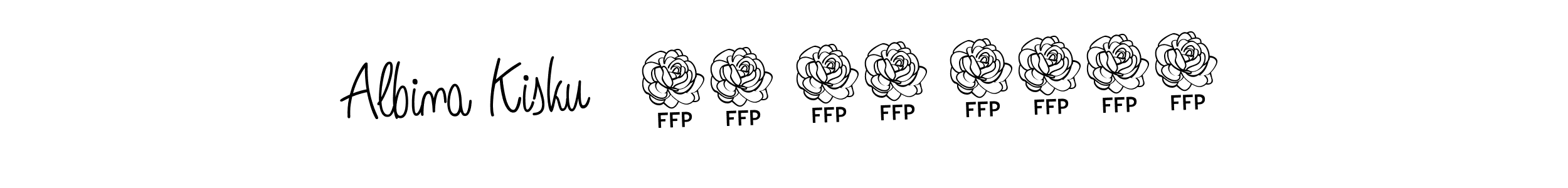 The best way (Angelique-Rose-font-FFP) to make a short signature is to pick only two or three words in your name. The name Albina Kisku   22 12 2024 include a total of six letters. For converting this name. Albina Kisku   22 12 2024 signature style 5 images and pictures png