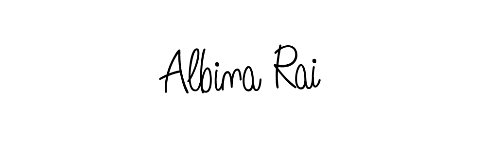 How to make Albina Rai name signature. Use Angelique-Rose-font-FFP style for creating short signs online. This is the latest handwritten sign. Albina Rai signature style 5 images and pictures png