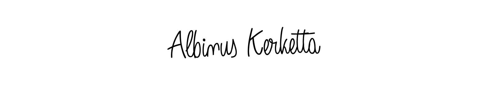 Albinus Kerketta stylish signature style. Best Handwritten Sign (Angelique-Rose-font-FFP) for my name. Handwritten Signature Collection Ideas for my name Albinus Kerketta. Albinus Kerketta signature style 5 images and pictures png