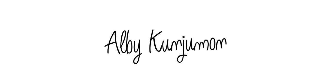 How to make Alby Kunjumon signature? Angelique-Rose-font-FFP is a professional autograph style. Create handwritten signature for Alby Kunjumon name. Alby Kunjumon signature style 5 images and pictures png