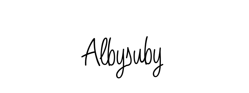 It looks lik you need a new signature style for name Albysuby. Design unique handwritten (Angelique-Rose-font-FFP) signature with our free signature maker in just a few clicks. Albysuby signature style 5 images and pictures png